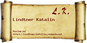 Lindtner Katalin névjegykártya